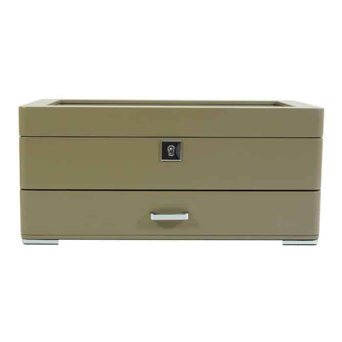 4 Slot Heirloom Collection Watch Box with Draw - Claystone