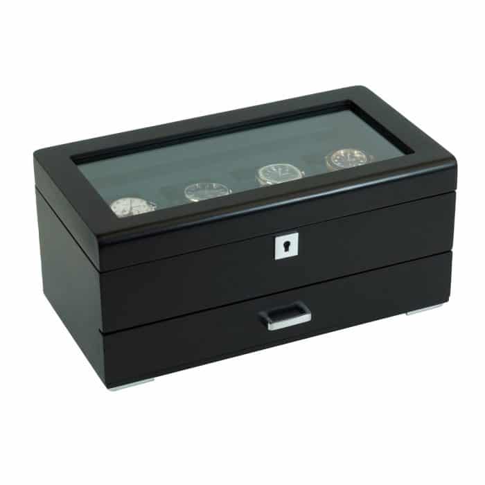 4 Slot Heirloom Collection Watch Box with Draw - Moss