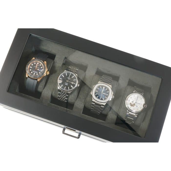 4 Slot Heirloom Collection Watch Box with Draw - Slate